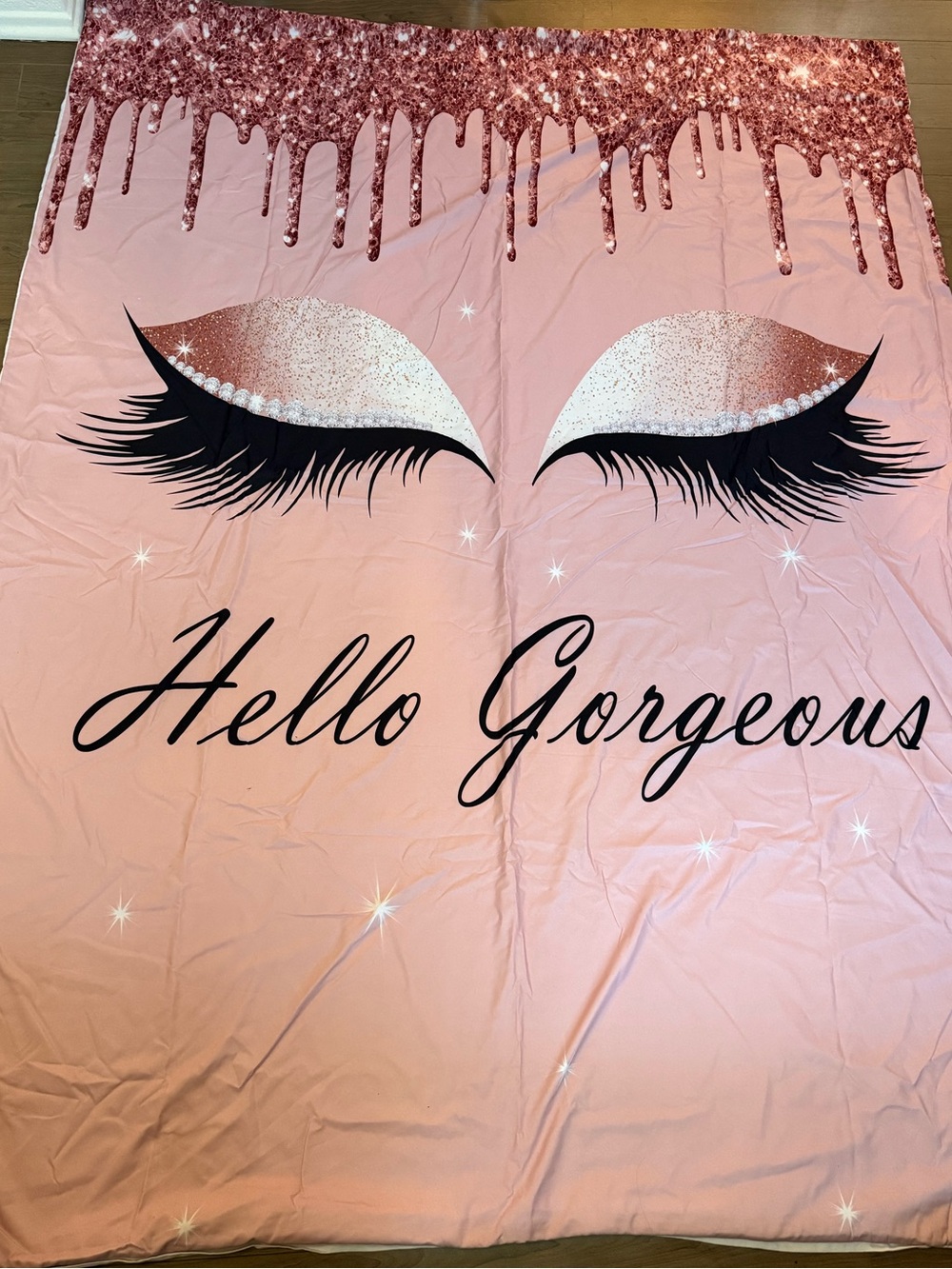 Hello Gorgeous Pink Duvet Cover